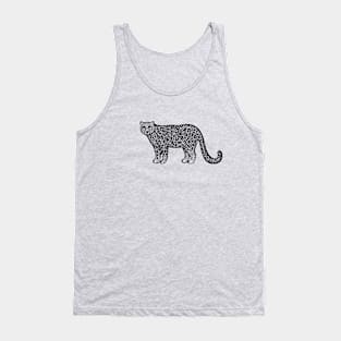 Snow Leopard - endangered animal drawing Tank Top